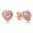Pandora Earring-Pink Love Stud-Rose Gold Outlet