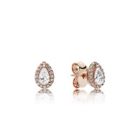 Pandora Earring-Radiant Teardrops-Rose-Clear CZ Outlet Pandora Earring-Radiant Teardrops-Rose-Clear CZ Outlet