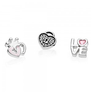 Pandora Necklace-Petite Memories Medium Loving Hearts Love Locket Outlet