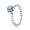 Pandora Ring-Beaded December Turquoise Birthstone Birthstone Outlet