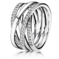 Pandora Ring-Entwined Cross Over Outlet Pandora Ring-Entwined Cross Over Outlet