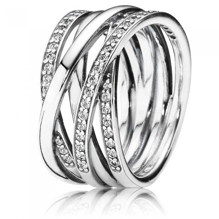 Pandora Ring-Entwined Cross Over Outlet