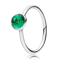 Pandora Ring-May Birthstone Droplet-Silver Outlet