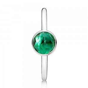 Pandora Ring-May Birthstone Droplet-Silver Outlet