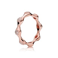 Pandora Ring-Modern LovePods-Rose-Clear CZ Outlet
