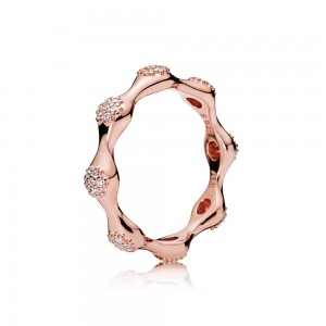 Pandora Ring-Modern LovePods-Rose-Clear CZ Outlet