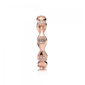 Pandora Ring-Modern LovePods-Rose-Clear CZ Outlet
