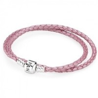 Pandora Bracelet-And Pink Braided-925 Silver Outlet