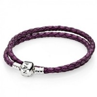 Pandora Bracelet-And Purple Braided-925 Silver Outlet