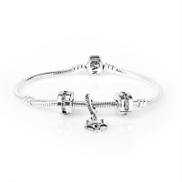 Pandora Bracelet-Crowned Hearts Love Complete-CZ-Silver Outlet