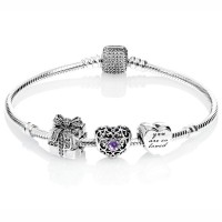 Pandora Bracelet-February Birthstone Birthstone Complete Outlet