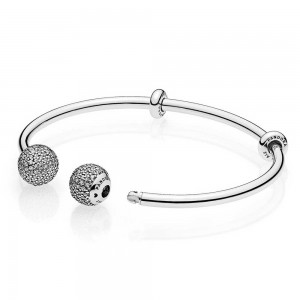 Pandora Bracelet-Open Bangle-Cubic Zirconia Outlet
