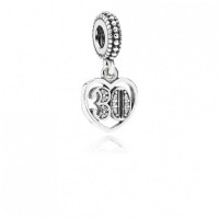 Pandora Charm-30 Years Love Dangle-Clear CZ Outlet Pandora Charm-30 Years Love Dangle-Clear CZ Outlet