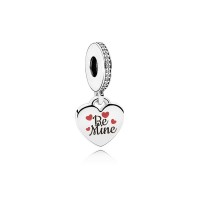Pandora Charm-Be Mine Dangle-Burgundy-Black Enamel Outlet Pandora Charm-Be Mine Dangle-Burgundy-Black Enamel Outlet