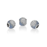 Pandora Charm-Blue Enchanted Pave-Blue-Clear CZ Outlet