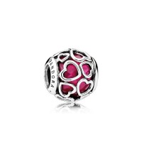 Pandora Charm-Cerise Encased in Love-Cerise Crystal Outlet Pandora Charm-Cerise Encased in Love-Cerise Crystal Outlet