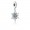 Pandora Charm-Crystalized Snowflake Dangle-Blue Crystals Clear CZ Outlet