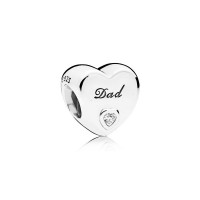 Pandora Charm-Dad's Love-Clear CZ Outlet Pandora Charm-Dad's Love-Clear CZ Outlet