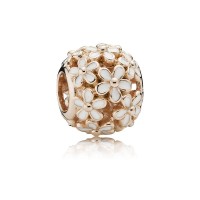Pandora Charm-Darling Daisy Meadow-Rose White Enamel Outlet