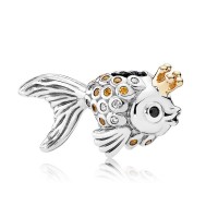 Pandora Charm-Fairytale Fish-Orange Gold CZ Black Crystals Outlet Pandora Charm-Fairytale Fish-Orange Gold CZ Black Crystals Outlet