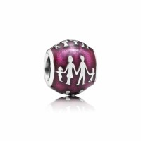 Pandora Charm-Family Silhouette-Transparent Fuchsia Enamel Outlet Pandora Charm-Family Silhouette-Transparent Fuchsia Enamel Outlet