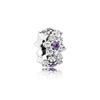 Pandora Charm-Forget Me Not Spacer-Purple Clear CZ Outlet Pandora Charm-Forget Me Not Spacer-Purple Clear CZ Outlet
