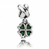 Pandora Charm-Four-Leaf Clover Dangle-Green Enamel Outlet Pandora Charm-Four-Leaf Clover Dangle-Green Enamel Outlet