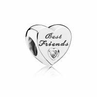Pandora Charm-Friendship Heart-Clear CZ Outlet Pandora Charm-Friendship Heart-Clear CZ Outlet