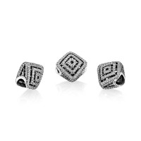 Pandora Charm-Geometric Lines-Clear CZ Outlet Pandora Charm-Geometric Lines-Clear CZ Outlet