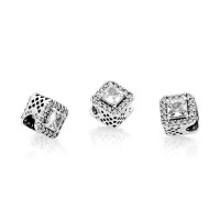 Pandora Charm-Geometric Radiance-Clear CZ Outlet Pandora Charm-Geometric Radiance-Clear CZ Outlet