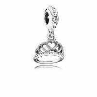 Pandora Charm-Hearts Tiara Dangle-Clear CZ Outlet Pandora Charm-Hearts Tiara Dangle-Clear CZ Outlet