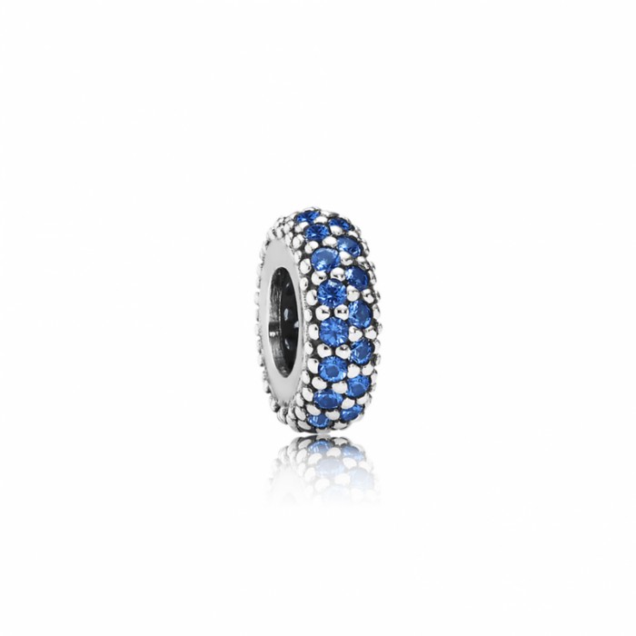 Pandora Charm-Inspiration Within Spacer-Blue Crystal Outlet