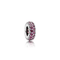 Pandora Charm-Inspiration Within Spacer-Red CZ Outlet Pandora Charm-Inspiration Within Spacer-Red CZ Outlet