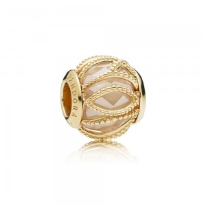 Pandora Charm-Intertwining Radiance-Shine-Golden Colored CZ Outlet