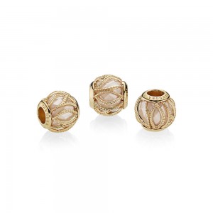 Pandora Charm-Intertwining Radiance-Shine-Golden Colored CZ Outlet