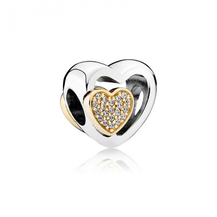 Pandora Charm-Joined Together-Clear CZ Outlet