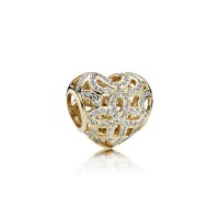 Pandora Charm-Love-Appreciation-Clear CZ-14K Gold Outlet Pandora Charm-Love-Appreciation-Clear CZ-14K Gold Outlet