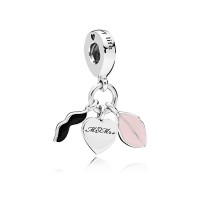 Pandora Charm-Love Couple Dangle-Mixed Enamel Outlet Pandora Charm-Love Couple Dangle-Mixed Enamel Outlet