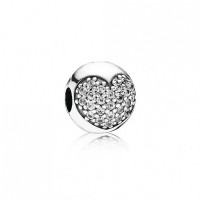 Pandora Charm-Love My Life Clip-Clear CZ Outlet Pandora Charm-Love My Life Clip-Clear CZ Outlet