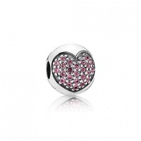 Pandora Charm-Love My Life Clip-Fancy Pink CZ Outlet Pandora Charm-Love My Life Clip-Fancy Pink CZ Outlet