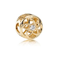 Pandora Charm-Loving Bloom-14K Gold Clear CZ Outlet Pandora Charm-Loving Bloom-14K Gold Clear CZ Outlet