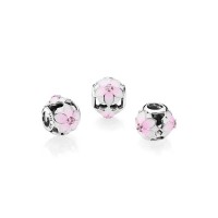 Pandora Charm-Magnolia Bloom-Pale Cerise Enamel Pink CZ Outlet Pandora Charm-Magnolia Bloom-Pale Cerise Enamel Pink CZ Outlet