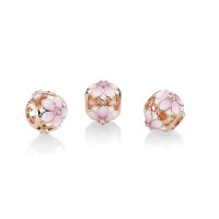 Pandora Charm-Magnolia Bloom-Rose-Blush Pink Crystal and Mixed Enamel Outlet Pandora Charm-Magnolia Bloom-Rose-Blush Pink Crystal and Mixed Enamel Outlet
