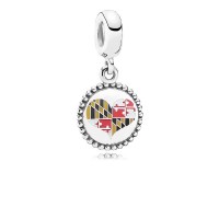 Pandora Charm-Maryland Flag Heart Dangle-Mixed Enamel Outlet Pandora Charm-Maryland Flag Heart Dangle-Mixed Enamel Outlet