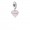 Pandora Charm-Mother Daughter Hearts Dangle-S t Pink Enamel Clear CZ Outlet