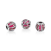 Pandora Charm-Nature's Radiance-Synthetic Ruby Clear CZ Outlet