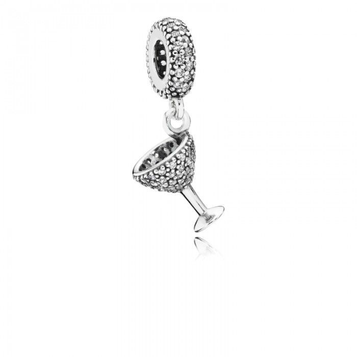 Pandora Charm-Night Out Dangle-Clear CZ Outlet