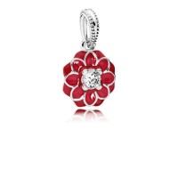Pandora Charm-Oriental Bloom Dangle-Red Enamel Clear CZ Outlet Pandora Charm-Oriental Bloom Dangle-Red Enamel Clear CZ Outlet