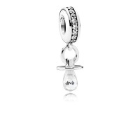 Pandora Charm-Pacifier Dangle-Clear CZ Outlet Pandora Charm-Pacifier Dangle-Clear CZ Outlet