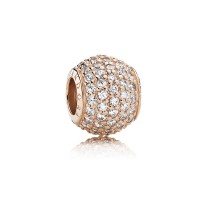 Pandora Charm-Pave Lights-Rose-Clear CZ Outlet Pandora Charm-Pave Lights-Rose-Clear CZ Outlet